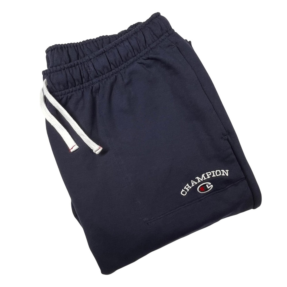 Champion Fleece Sweatpants Men's L Open Hem Navy Athleisure Loungewear